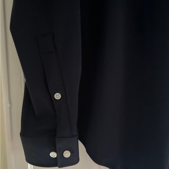 Michael Kors long sleeve knit shirt MK fitted shirt size M blue - Picture 4 of 14